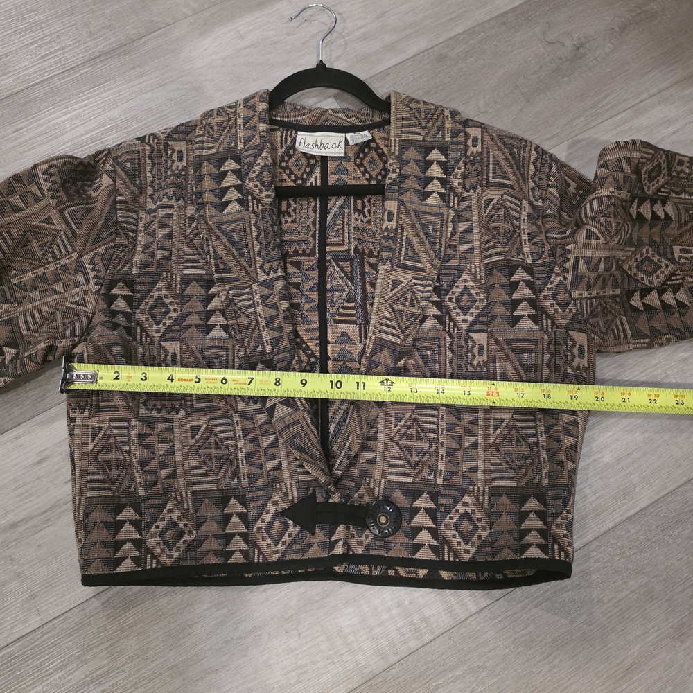 ✨ Flashback Vintage Aztec Cropped Jacket (Medium) ✨ BOHO - Picture 10 of 11